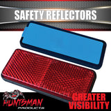x10 Huntsman Red Trailer Truck Caravan Adhesive Reflector 85x30mm, CTA Approved
