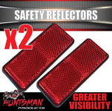x2 Huntsman Red Trailer Truck Caravan Adhesive Reflector 85x30mm, CTA Approved