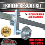 Trailer Rescue Kit , Spare Wheel Holder inc hub & L/M bearings. Dolly Wheel