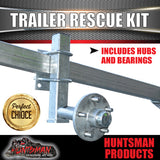 Trailer Rescue Kit , Spare Wheel Holder inc hub & S/L bearings. Dolly Wheel