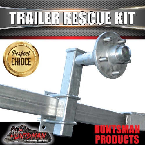 Trailer Rescue Kit , Spare Wheel Holder inc hub & L/M bearings. Dolly Wheel