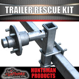 Trailer Rescue Kit , Spare Wheel, 195R14C Tyre & Holder inc hub & S/L bearings