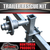 Trailer Rescue Kit , Spare Wheel, 165r13C Tyre & Holder inc hub & LM bearings