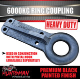 6000kg Trailer Ring Coupling & Handbrake Kit Suit Pintle Hook 3". Black E Coat