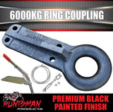6000kg Trailer Ring Coupling & Handbrake Kit Suit Pintle Hook 3". Black E Coat