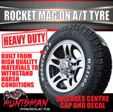 16" 6 Stud Rocket Caravan Trailer Alloy Mag Rim & 225/75R16 LT RA1100 AT TYRE