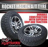 16" 6 Stud Rocket Caravan Trailer Alloy Mag Rim & 225/75R16 LT RA1100 AT TYRE