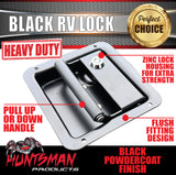 10x Black Stainless Caravan RV Motorhome Trailer Canopy Lock. Pull Down Up Handle