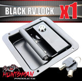 Black Stainless Caravan RV Motorhome Trailer Canopy Lock. Pull Down Up Handle