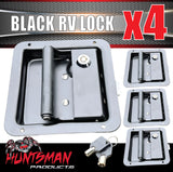 4x Black Stainless Caravan RV Motorhome Trailer Canopy Lock. Pull Down Up Handle