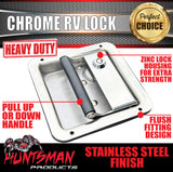 10x Stainless Steel Caravan RV Motorhome Trailer Canopy Lock. Pull Down Up Handle