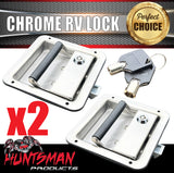 2x Stainless Steel Caravan RV Motorhome Trailer Canopy Lock. Pull Down Up Handle