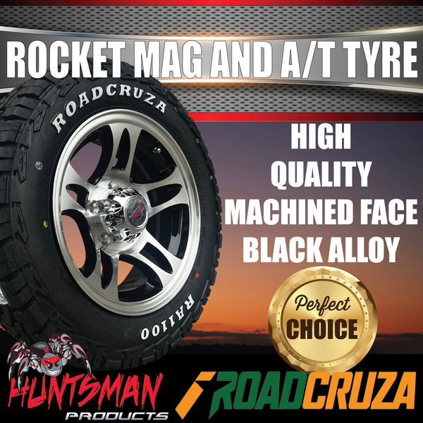 15" Ford Pattern Rocket Caravan Trailer Alloy Wheel Rim & 195R15C LT Roadcruza RA1100 All Terrain Tyre 195 15