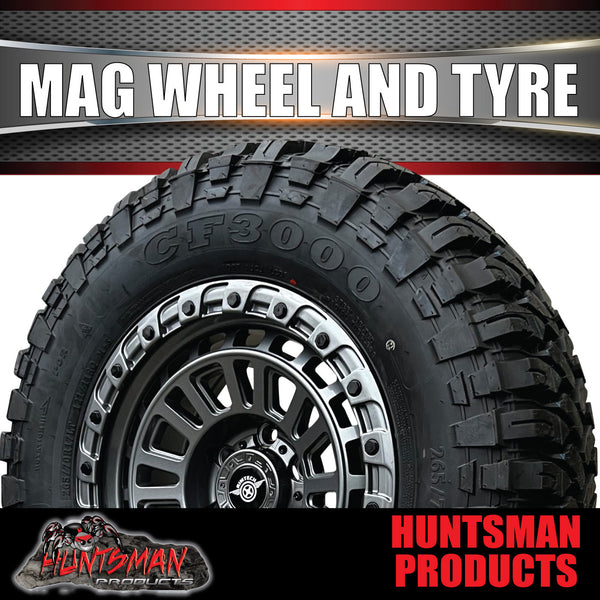 17x8 Gunmetal Sandstorm Alloy Rim 6/139.7 pcd ET0 & 37x12.5R17 Comforser Mud Tyre