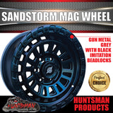 17x8 Sandstorm Mag Wheel 6/139.7 pcd +20 Offset suit Ranger Hilux Triton etc