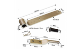 x1 Stainless Steel 240mm Bolt On Side Board Hinge Kit. For Ute Tray Sides, Trailers, Caravans, Canopies