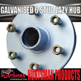 1x Galvanised Dacromet 6 Stud Trailer Caravan Lazy Hub & LM bearing kit. Marine Seal