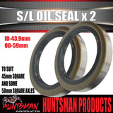 2 x Oil Seal SL (Ford) for Trailer Hub Drum Disc Ford Bearings