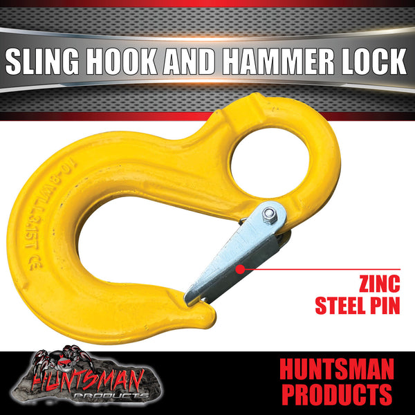 2 x 6mm 1.12t Eye Sling Hooks Suit Hammerlocks. Caravan Trailer Chain Connection