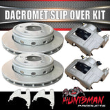 10.9" Dacromet Ventilated Trailer Caravan Boat Trailer Hydraulic Disc Brake Kit. Cooler Discs
