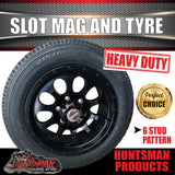 16x8 6 stud +15 Slot alloy Mag Wheel & 195/65R16C Tyre. Trailer Caravan Vans