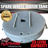 53 Litre Spare Wheel Well Water Tank For Under Vehicle + Mount Kit 750mm x 150mm