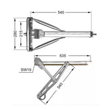 2x Extra Heavy Duty RV Caravan Trailer Parking Stabiliser Support Legs & Handle