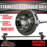 1400Kg 5 or 6 Stud L/C Galvanised Stainless Hydraulic Disc Caravan Boat Trailer Axle