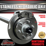 1400Kg 5 or 6 Stud L/C Galvanised Stainless Hydraulic Disc Caravan Boat Trailer Axle