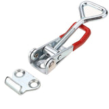 x2 Large Stainless Steel Toggle Over Centre Latch Red Grip. Tool Box Truck Trailer Boat SS304