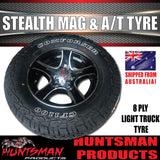 14" & 185R14 LT CF1100 Ford Stud Stealth Trailer Caravan Mag Wheel Rim & All Terrain Tyre