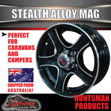 15" Ford Pattern Stealth Caravan Trailer Alloy Wheel Rim & 195R15C LT Roadcruza RA1100 All Terrain Tyre 195 15