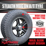 16" Trailer Caravan 6 stud Stealth Alloy Mag Wheel & 245/75R16 L/T Tyre. 245 75 16