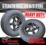 16" Trailer Caravan 6 stud Stealth Alloy Mag Wheel & 245/75R16 L/T Tyre. 245 75 16