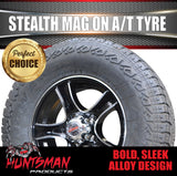 16" Trailer Caravan 6 stud Stealth Alloy Mag Wheel & 245/75R16 L/T Tyre. 245 75 16