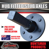 2X 5 or 6 Stud Suit Landcruiser 2000Kg Trailer Hubs Fitted Stub Axles