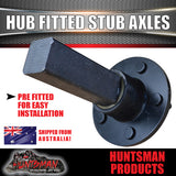2X Trailer 5 Stud hubs 1000kg 1T, Fitted 40mm Sq Stub Axles. LM Holden Bearings