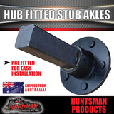 2X Trailer 5 Stud hubs Fitted 39mm Round Stub Axles. LM Holden Bearings 750KG