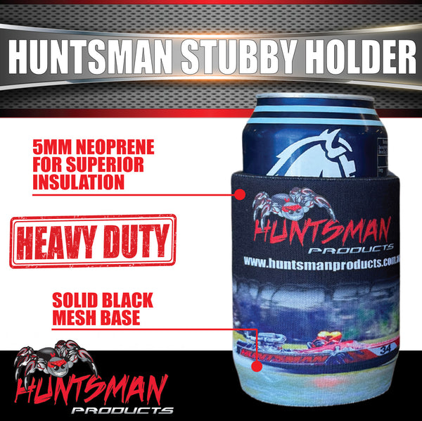 x4 Huntsman Products Stubby Holder Can Cooler. 5mm Neoprene Solid Base