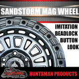 17x8 Sandstorm Gunmetal Mag Wheel 6/139.7 pcd 0 Offset suit Ranger Hilux etc