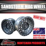 17x8 Sandstorm Gunmetal Mag Wheel 6/139.7 pcd 0 Offset suit Ranger Hilux etc