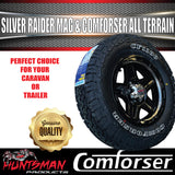 14" & 185R14 LT CF1100 Ford Stud Silver Band Raider Trailer Caravan Mag Rim & All Terrain Tyre