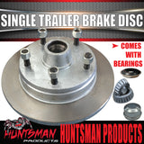 1x 12" Galvanised 5 Stud Trailer Disc 5/150 PCD. S/L Bearings & Marine Seal