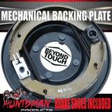 1x LHS Passenger Side 9" Mechanical Drum Trailer Backing Plate With Brake Shoes