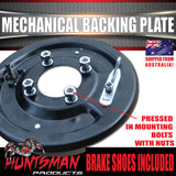 1x LHS Passenger Side 9" Mechanical Drum Trailer Backing Plate With Brake Shoes