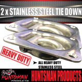 x2 Stainless Steel Lashing Ring Tie Down Point. 95mm x 102mm. Anchor For Trailer Utes