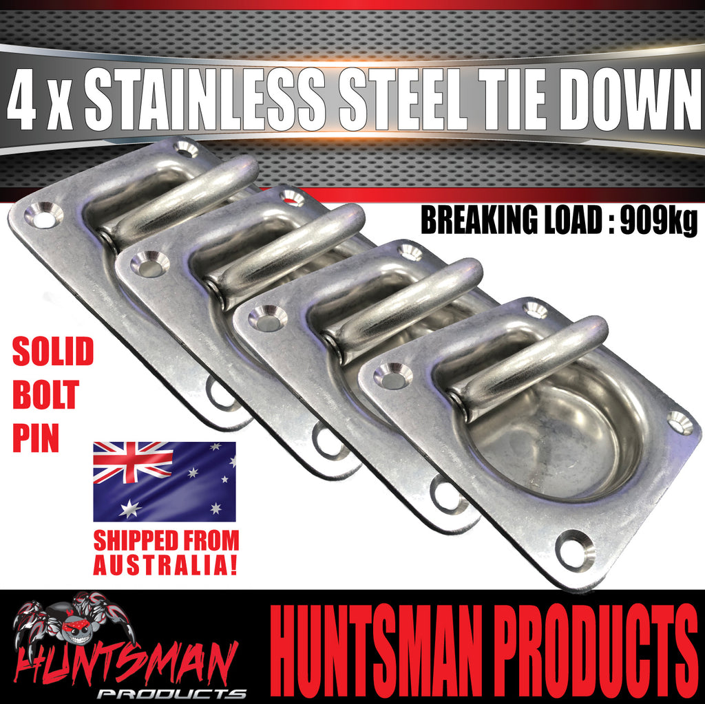 Aluminum Lashing Rings 4-Pc Aluminum Trailer Tie Down Rings - 2