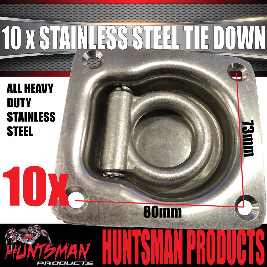x10 Stainless Steel Lashing Ring Tie Down Point. 95mm x 102mm. Anchor ...