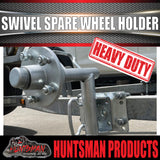 Boat Trailer Swivel Spare Wheel Holder Carrier Beach Launch Bracket + Hub SL Bearings.