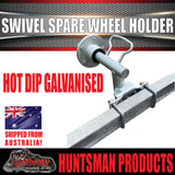 Boat Trailer Swivel Spare Wheel Holder Carrier Beach Launch Bracket + Hub SL Bearings.